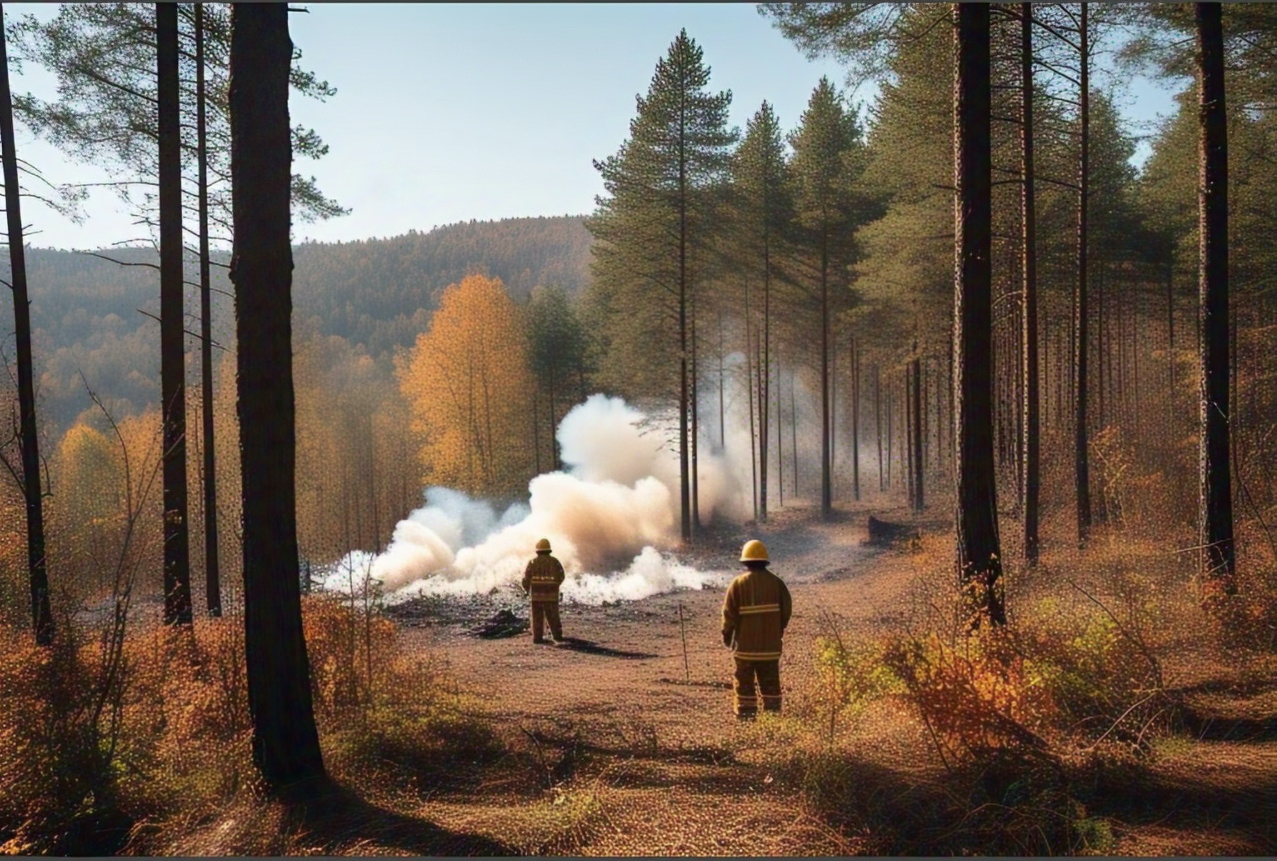 Meta AI generated image of a controlled burn.